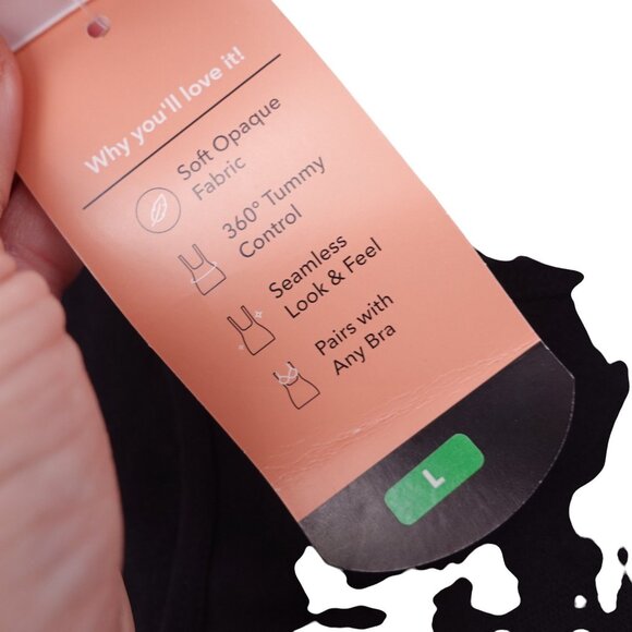 NWT Shapermint Essentials Open Bust Shaper Cami Sz L Black Compression Seamless - Picture 8 of 10